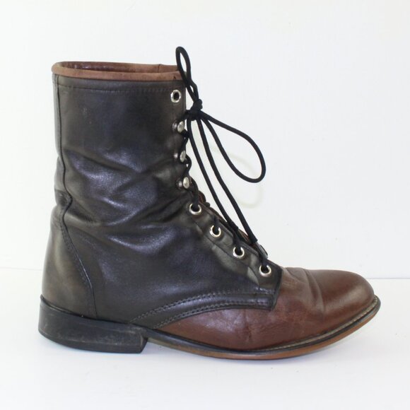 Laredo Ankle Two Tone Leather Western Boot - Picture 1 of 11